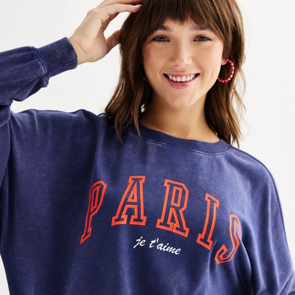 Mighty Fine Blue Crew Neck Sweater